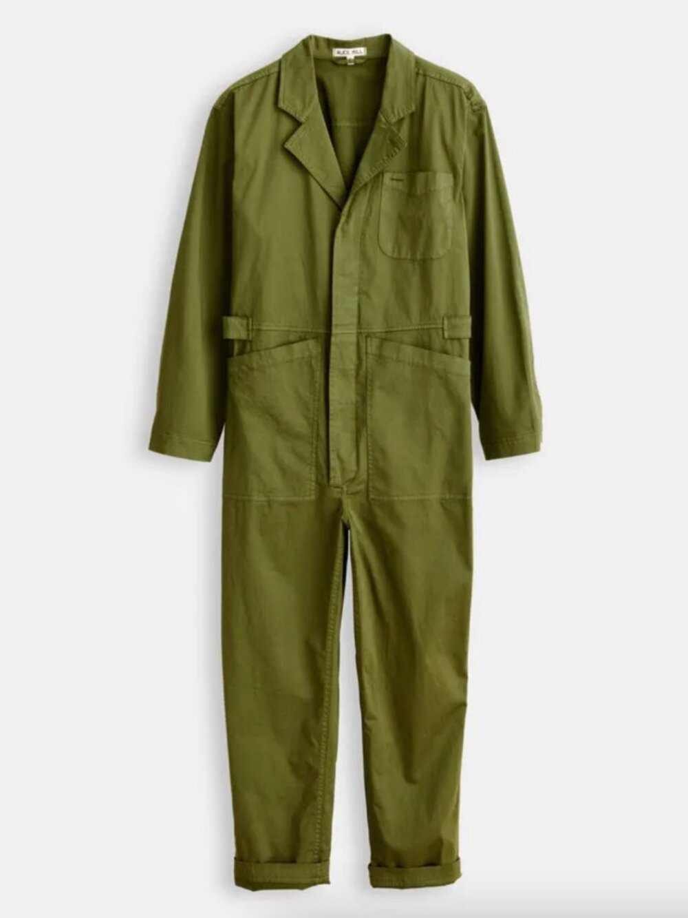 Alex Mill Standard Jumpsuit in Cotton Twill, Green, Size Small